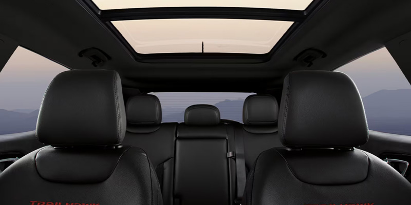 New 2026 Jeep Compass with its big sunroof and family friendly car