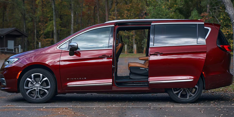 New Red 2026 Chrysler Pacifica Stopped by road side