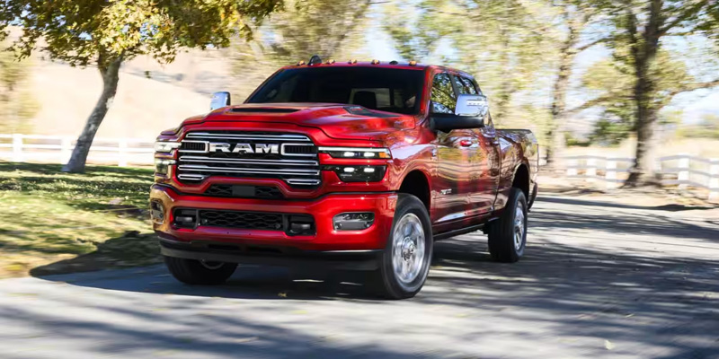 2026 Red RAM 2500 cruising on road